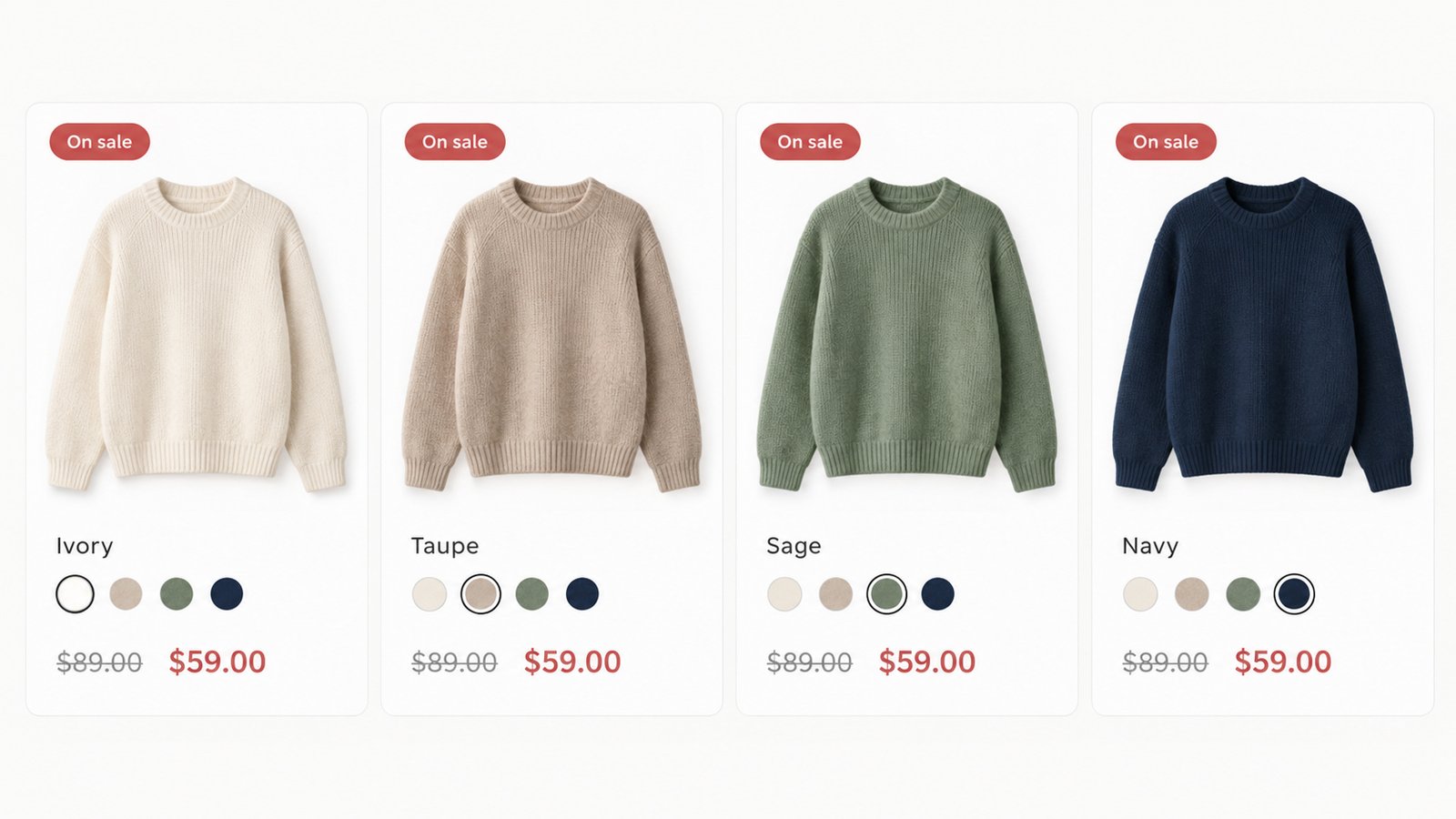 Shopify sale pricing across product variants using Price and Compare-at price