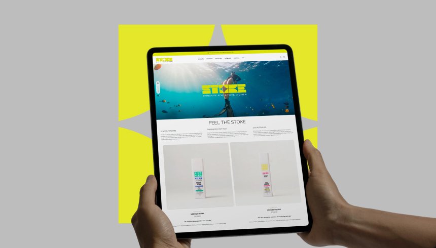 Shopify ecommerce website designed by Create Circus shown in a website mockup