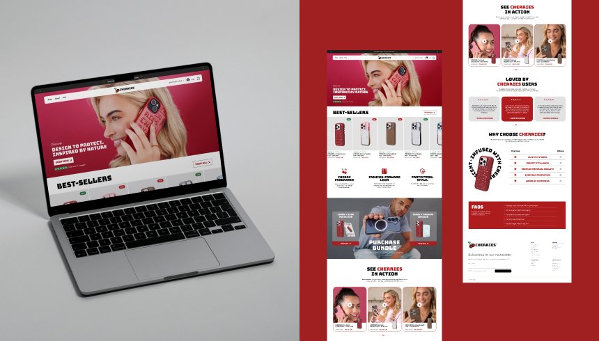 Cheries Shopify ecommerce website design project by Create Circus