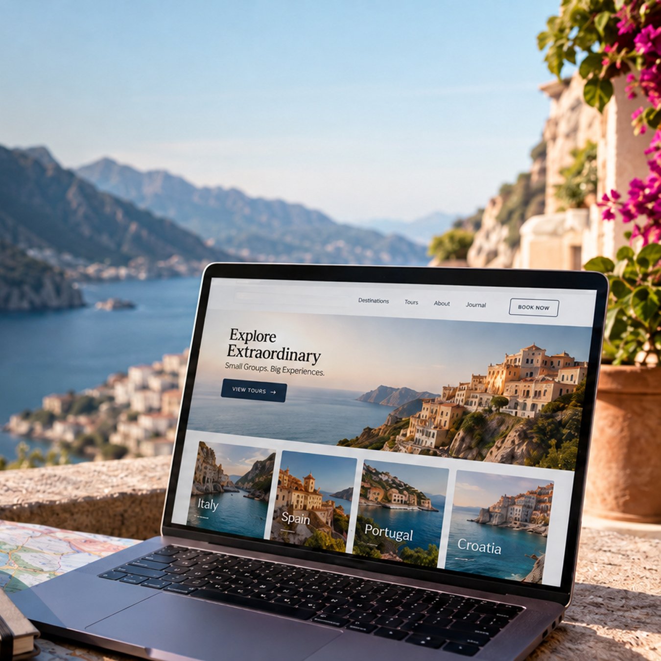 Multi-destination tour operator website planning for scalable travel growth