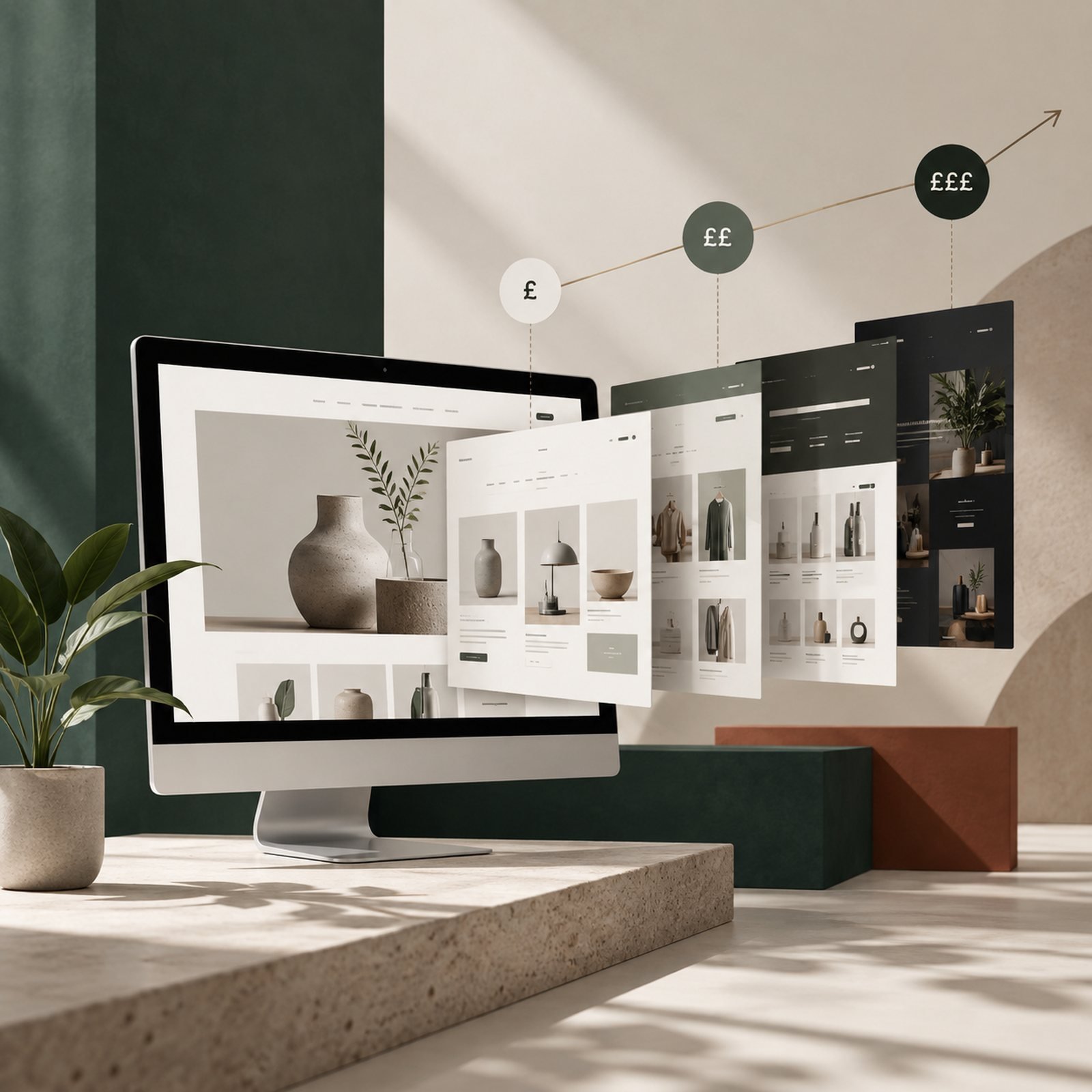 UK ecommerce website cost ranges in 2026 from theme-based to custom and complex builds